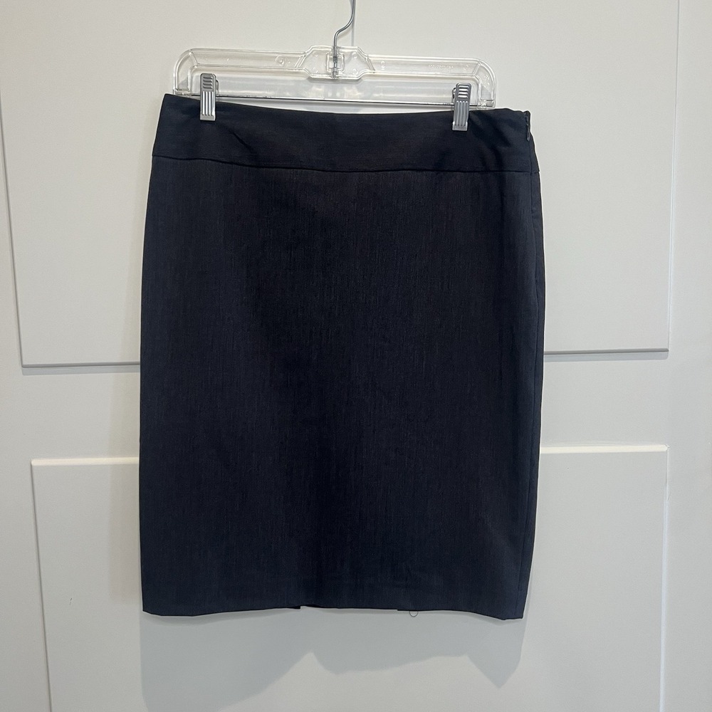 Liz Claiborne‎ Women's 8 Dark Gray Side Zip Pencil Skirt Career Business Casual
